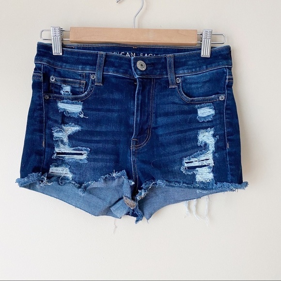 American Eagle Outfitters Pants - American Eagle Hi Rise Shortie Distressed Shorts